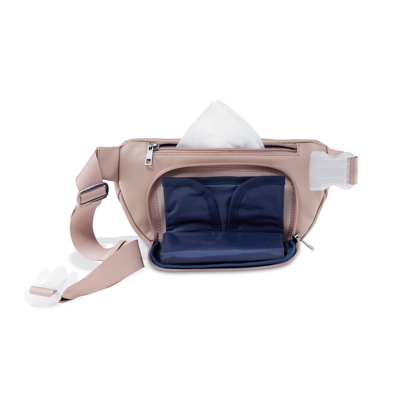 Kibou Diaper Belt Bag-Blush Vegan Leather