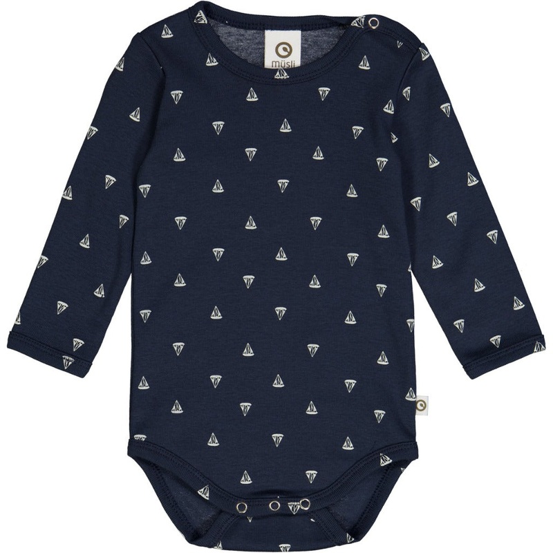 Long Sleeve Bodysuit – Sailboat 0-3 months