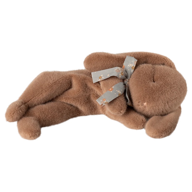 Maileg Sleeping Bunny Plush – Small Soft Brown