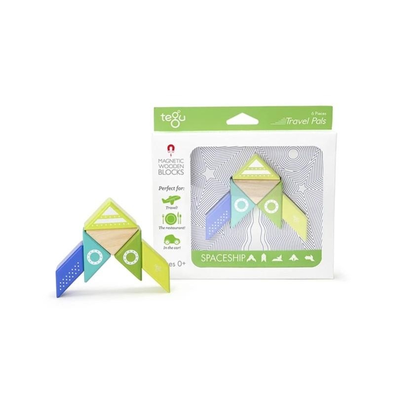 Travel Pal Magnetic Wooden Blocks Set – Spaceship