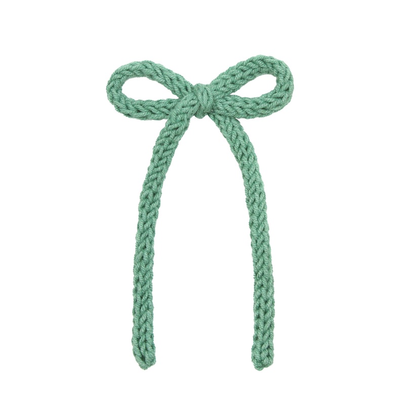 Crochet Bow – Jade Sash Clip