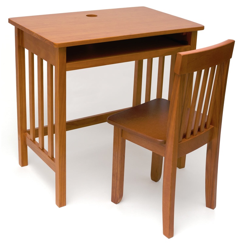 Lipper International Child’s Computer Desk & Mystic Chair – Pecan