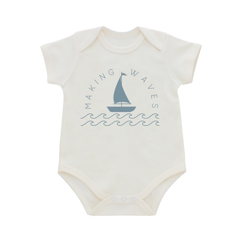 MAKING WAVES COTTON BABY ONESIE