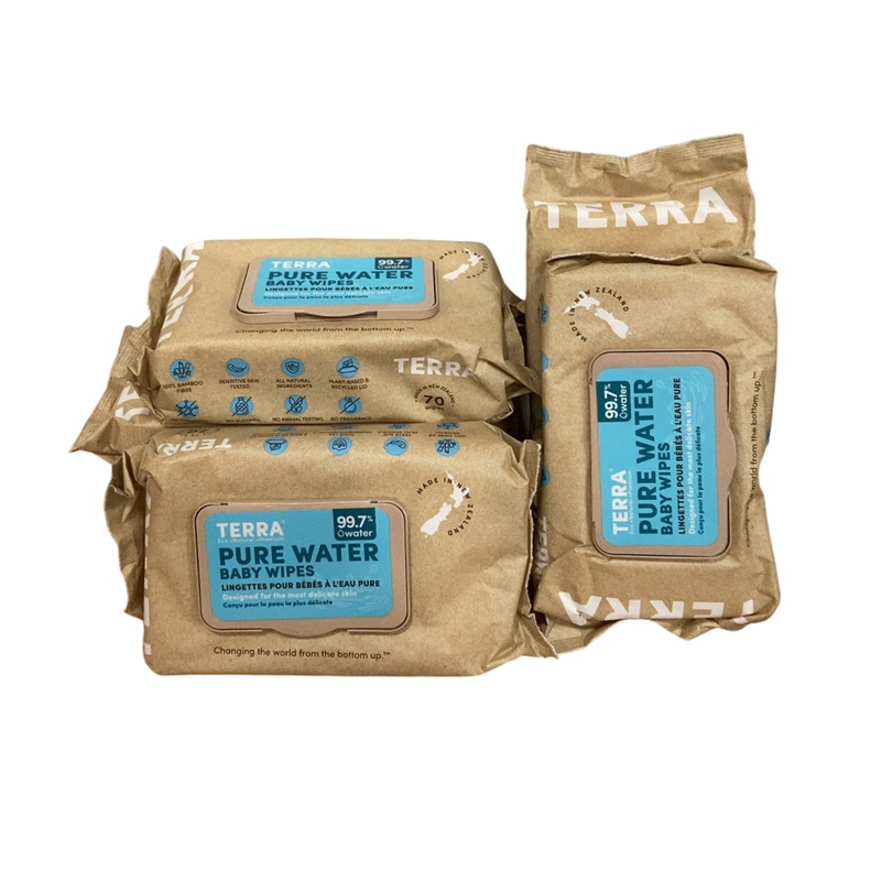 Terra Bamboo Baby Wipes, 12 Pack, Unscented