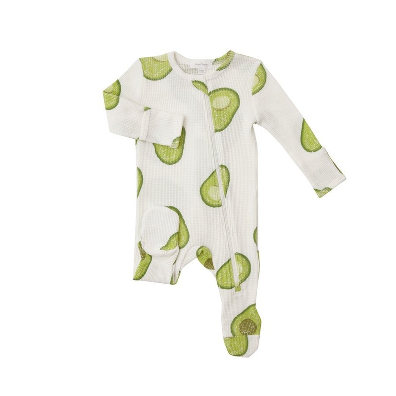 Avocado Thermal Zipper Footie – Newborn