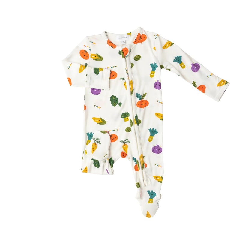Bamboo Zipper Footie – Veggie Monsters