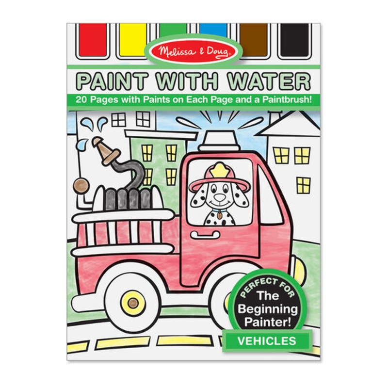 Melissa & Doug  – Vehicles Paint with Water Kids’ Art Pad