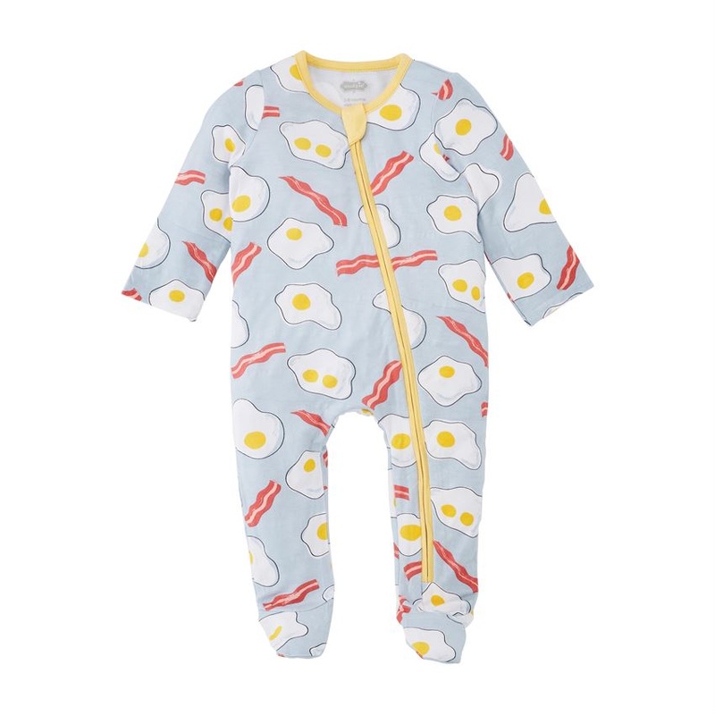Mud Pie Bacon & Eggs Footie – 0-3 Months