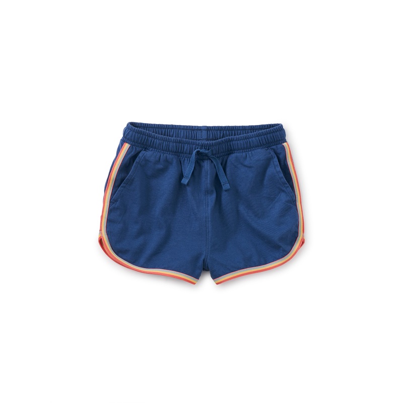 TEA RAINBOW BINDING TRACK SHORTS – COBALT