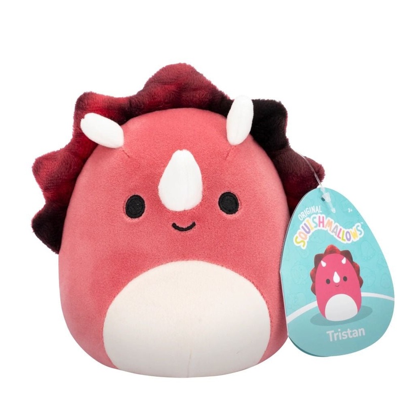 Squishmallows – Little Plush 5″ Tristan – Red Triceratops