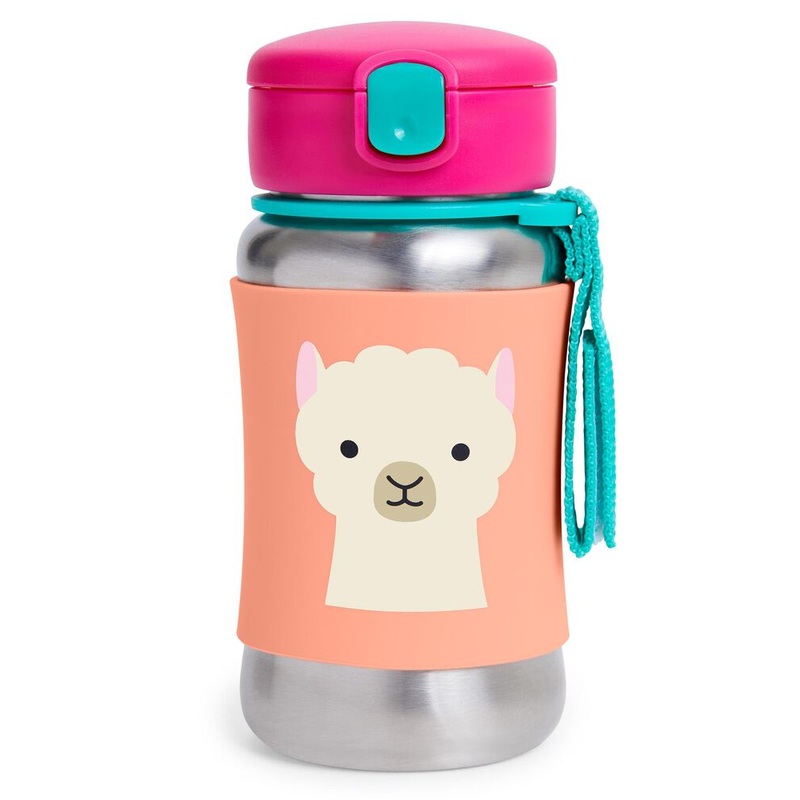 Zoo Stainless Steel Straw Bottle – Llama
