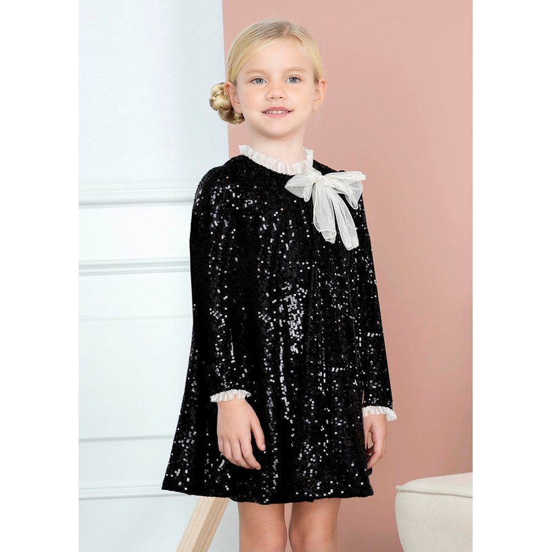 ABEL & LULA SEQUIN DRESS – BLACK