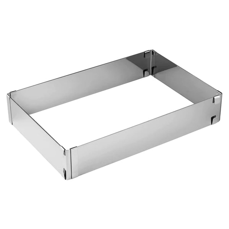 Zenker – Baking Frame Adjustable, “Patisserie”, Stainless Steel, 18.5-34X27.5-52X5 cm