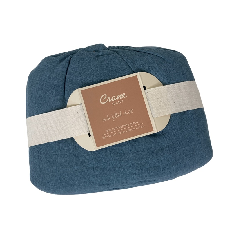 Crane Baby Crib Fitted Sheet, Riverstone