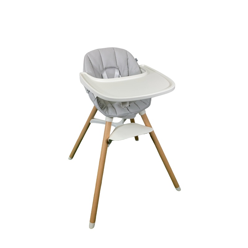 Lalo 2-in-1 Highchair, Coconut/Grey