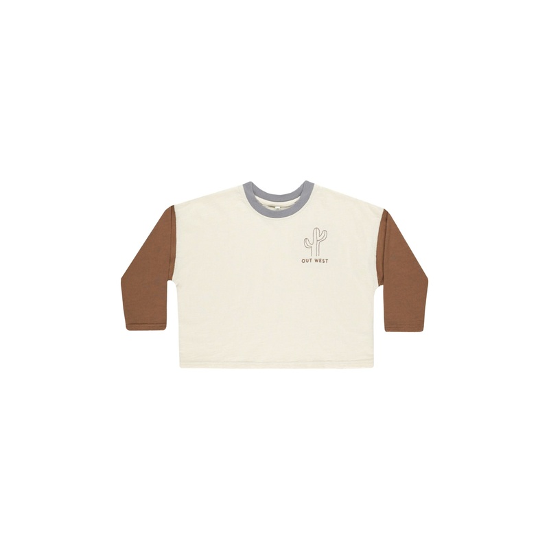 RYLEE AND CRU CAMDEN LONG SLEEVE TEE COLOR BLOCK