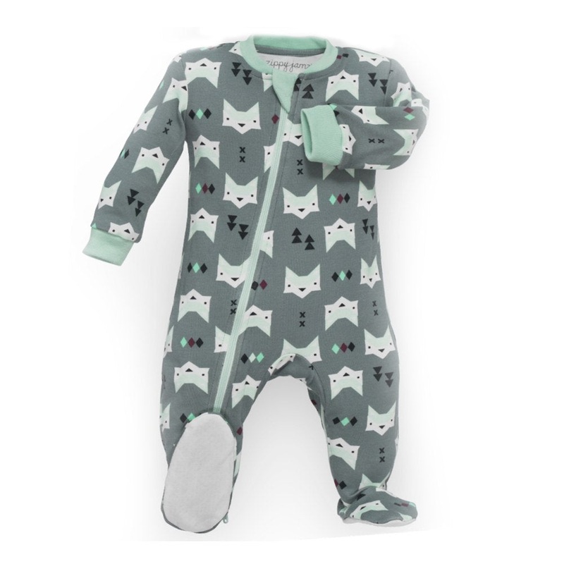 ZippyJamz Organic Cotton Footed Sleeper – Quiet Fox (9-12 Months)