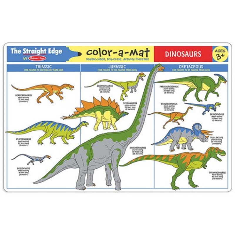 Melissa & Doug DINOSAURS COLOR-A-MAT (BUNDLE OF 6)