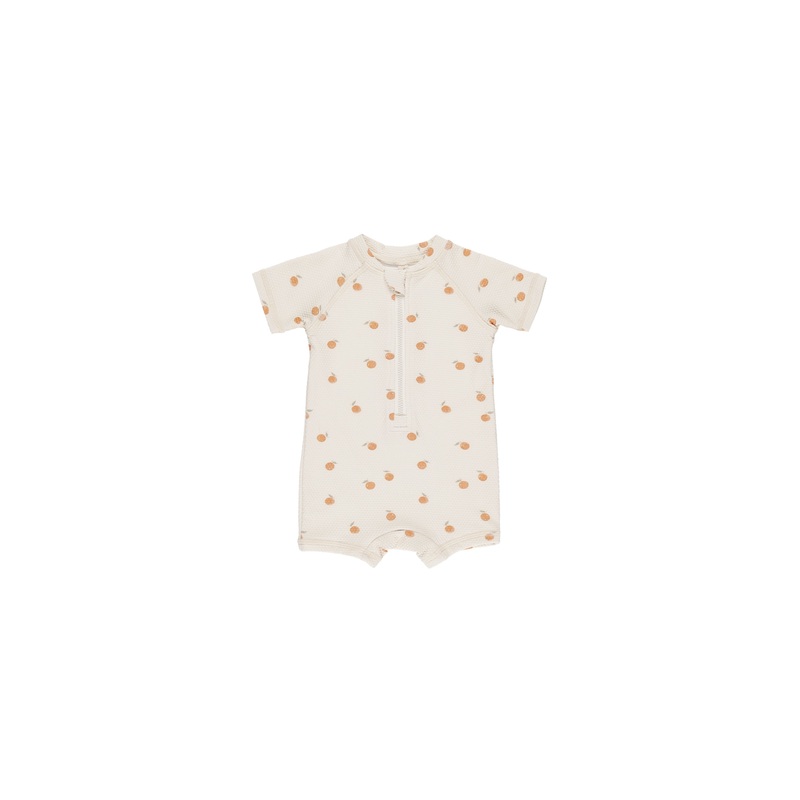 QUINCY MAE ZIP RASHGUARD ONE-PIECE ORANGES