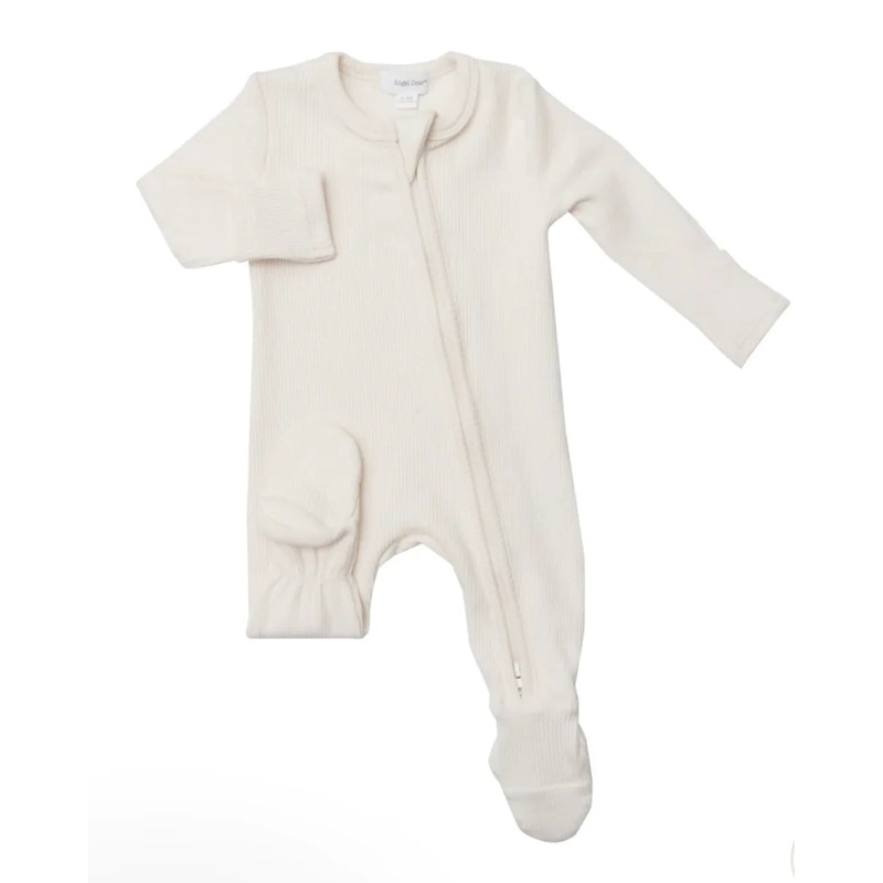 Sugar Swizzle Waffle Zipper Footie