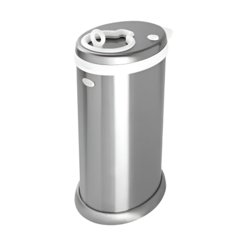 Ubbi Diaper Pail, Chrome Deluxe Edition