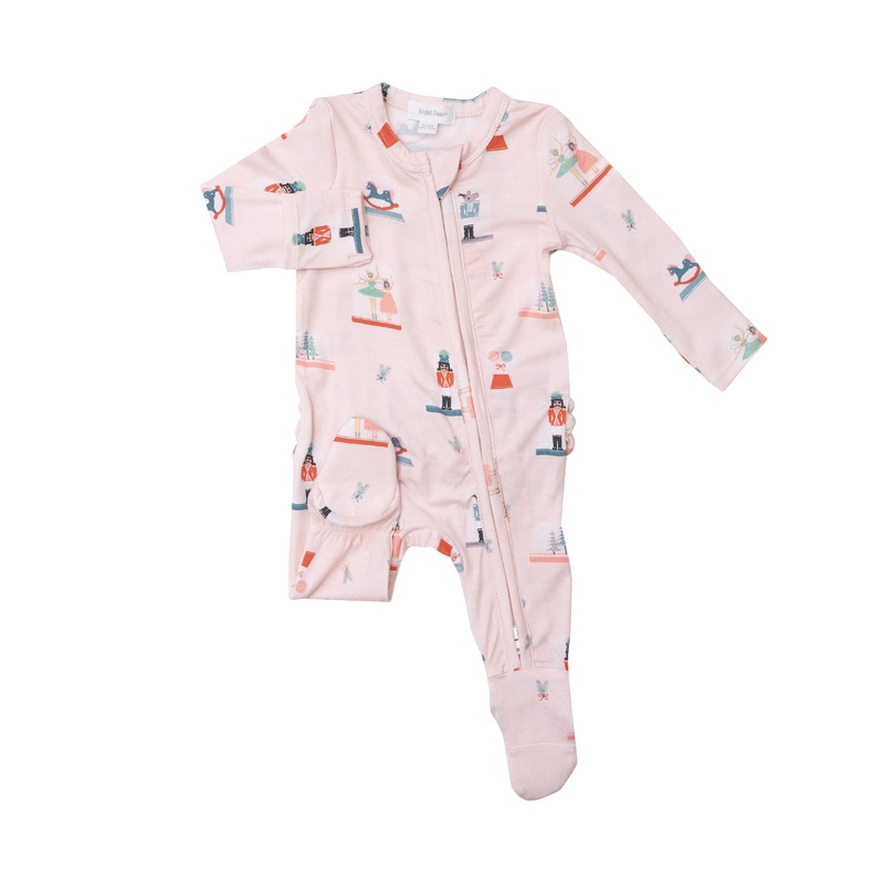 Bamboo Ruffle Zipper Footie – Nutcracker Globes