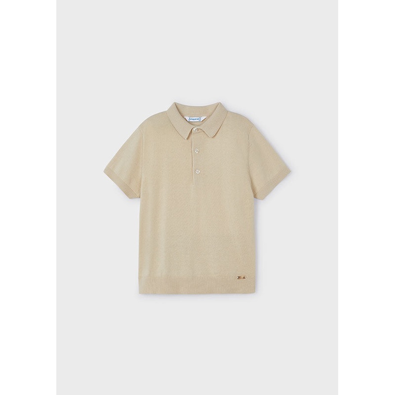 MAYORAL BOYS KNIT POLO SHIRT – TAN