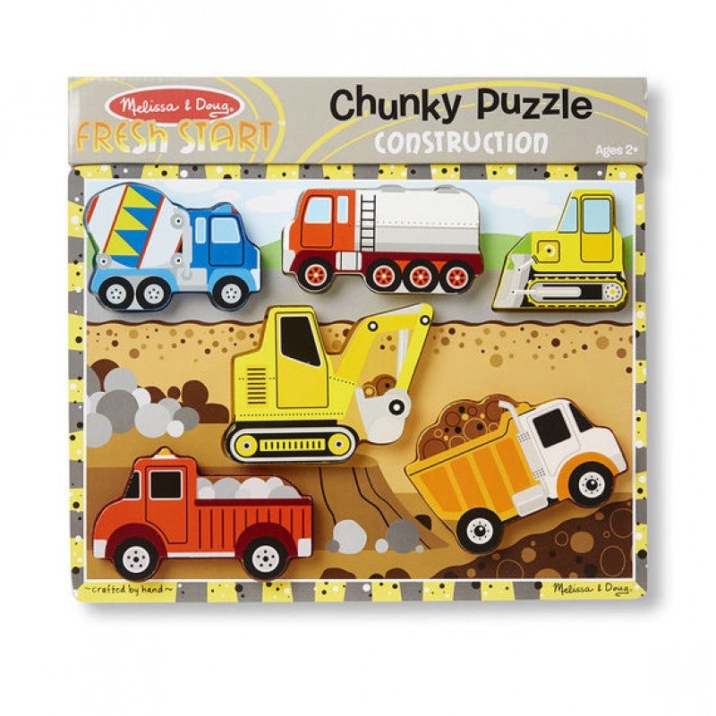 Melissa & Doug CONSTRUCTION chunky puzzle