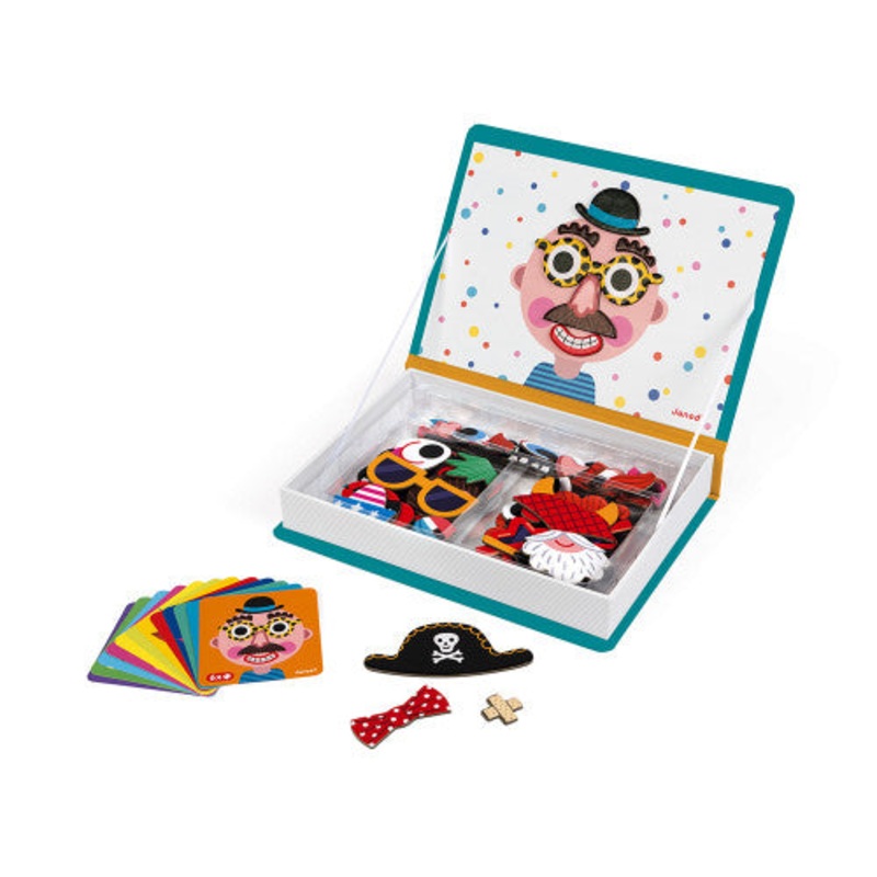 Janod Toys Boy’s Crazy Faces Magneti’book