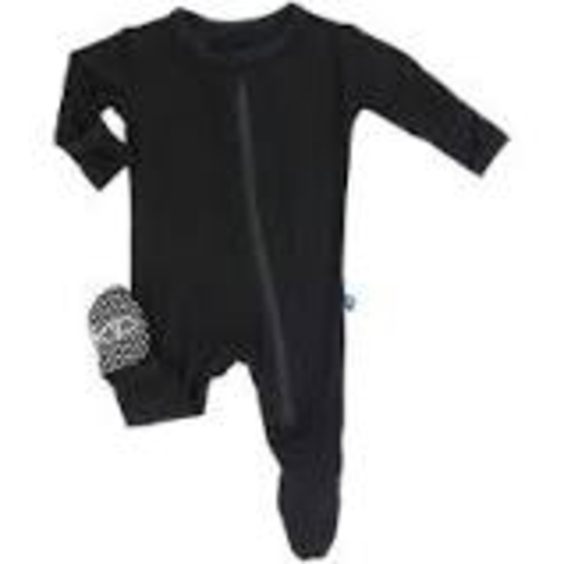 KICKEE PANTS MIDNIGHT SOLID FOOTIE WITH ZIPPER