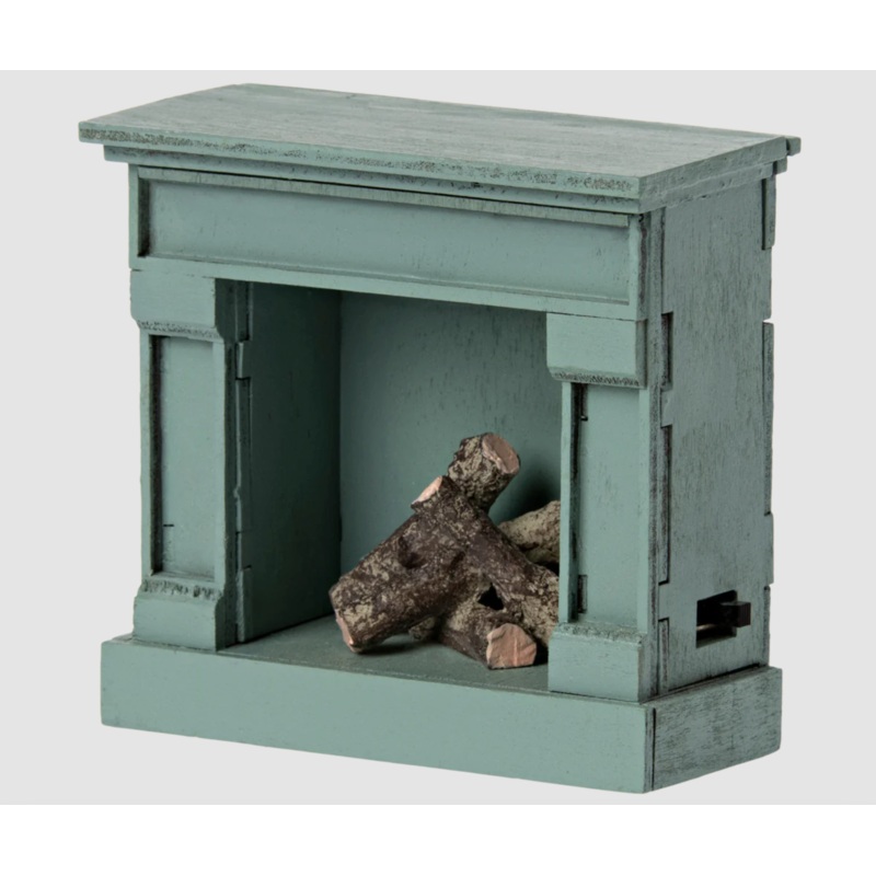 MAILEG FIREPLACE, MOUSE – BLUE