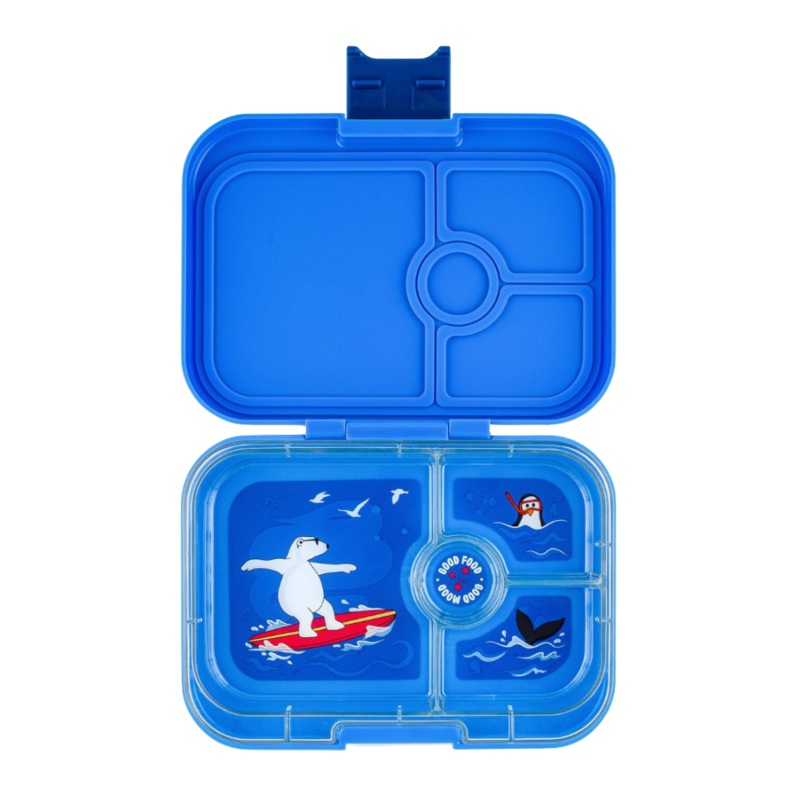 Yumbox – Bento Box | 4 Compartments | Polar Bear | Surf Blue