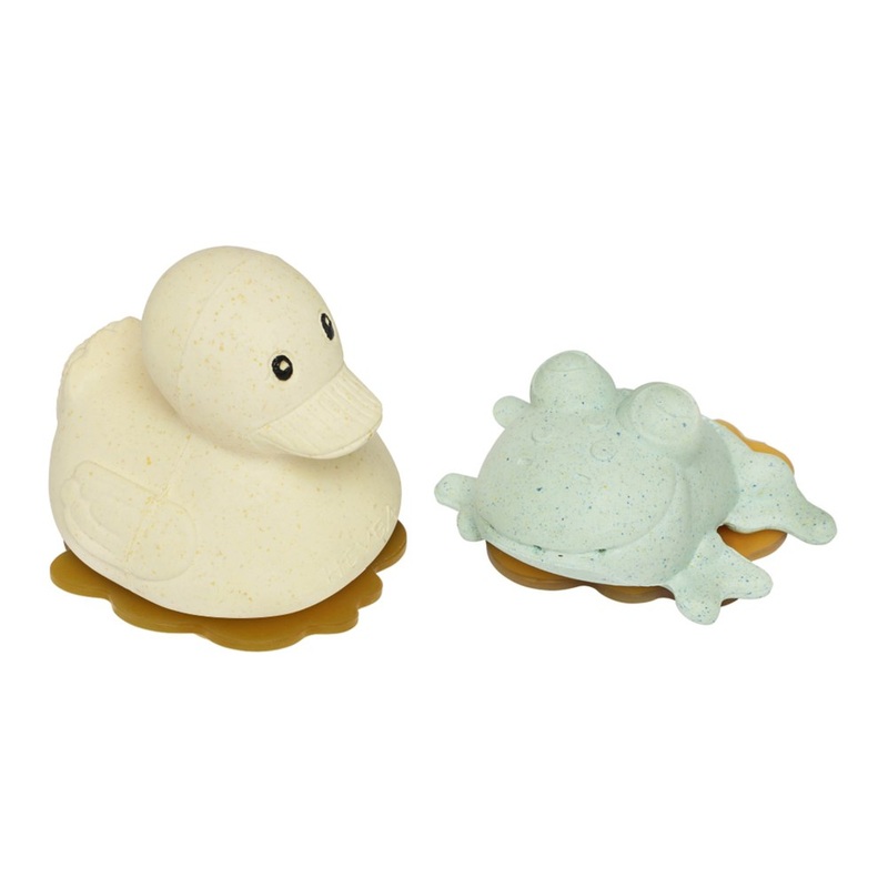 Hevea Squeez N Splash Duck & Frog Bath Toys – Sand & Sage