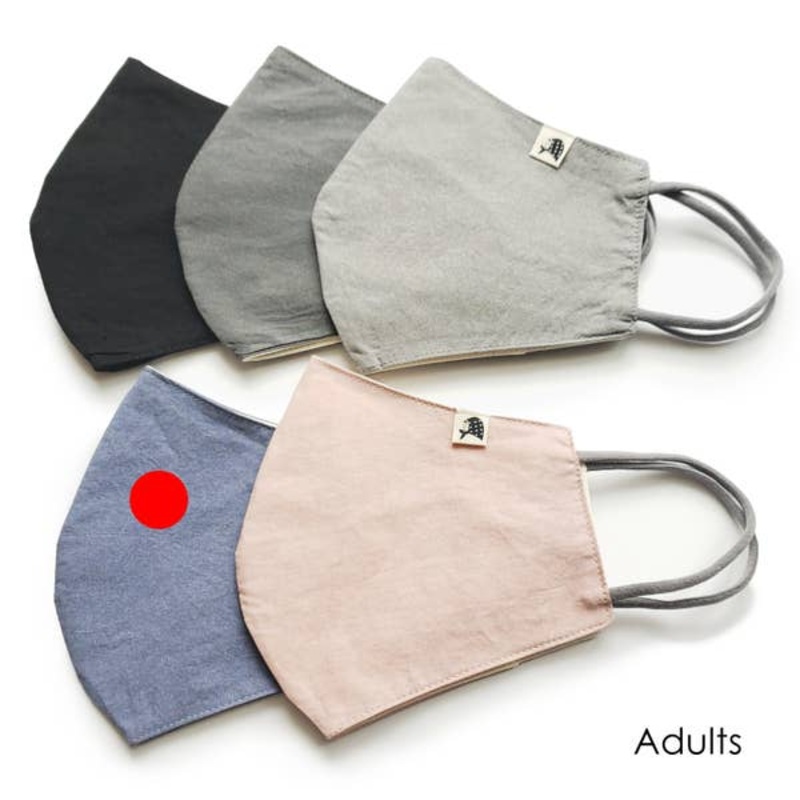 KIDS REUSABLE/WASHABLE COTTON FACE MASK – ADJUSTABLE – DENIM BLUE