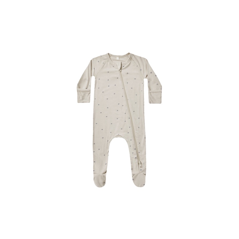 QUINCY MAE BAMBOO ZIP FOOTIE STARS