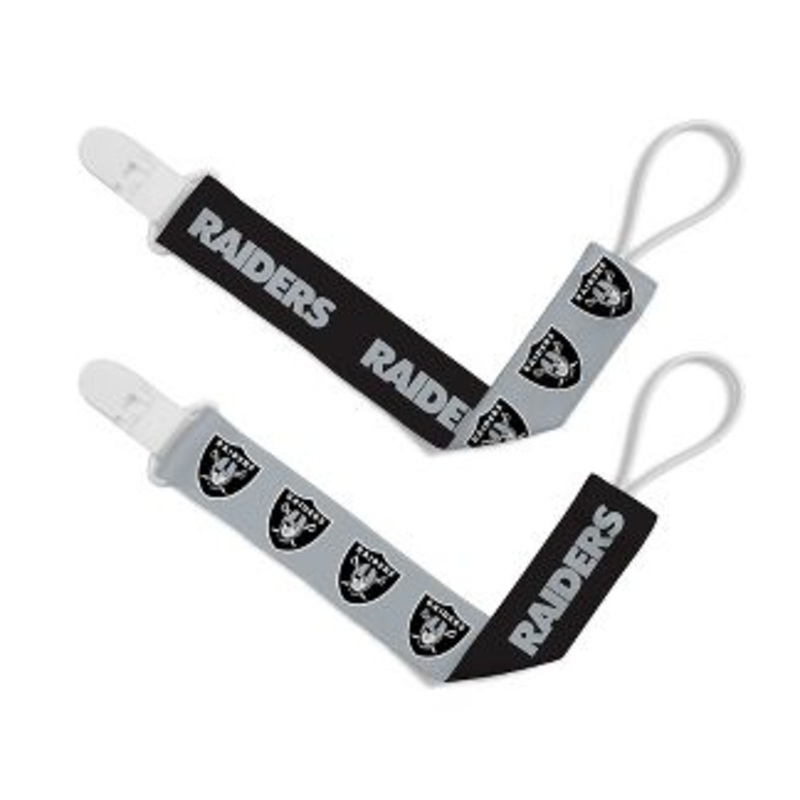 LAS VEGAS RAIDERS PACIFIER CLIPS