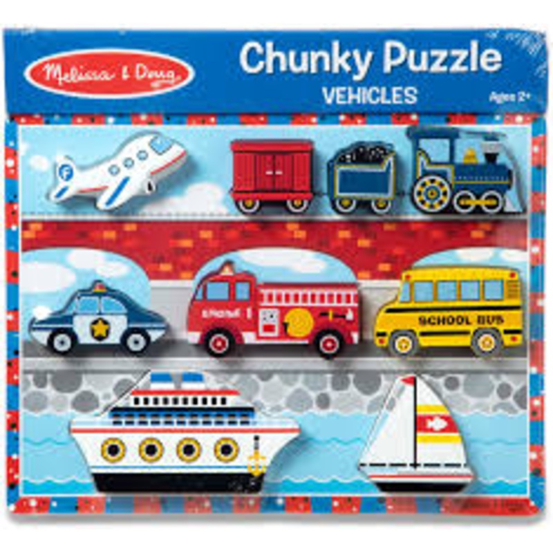 Melissa & Doug chunky puzzle VEHICLES