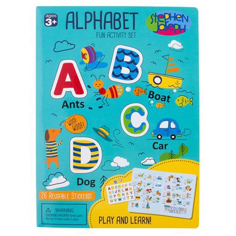 Stephen Joseph | Reusable Alphabet Cling Boards | Blue