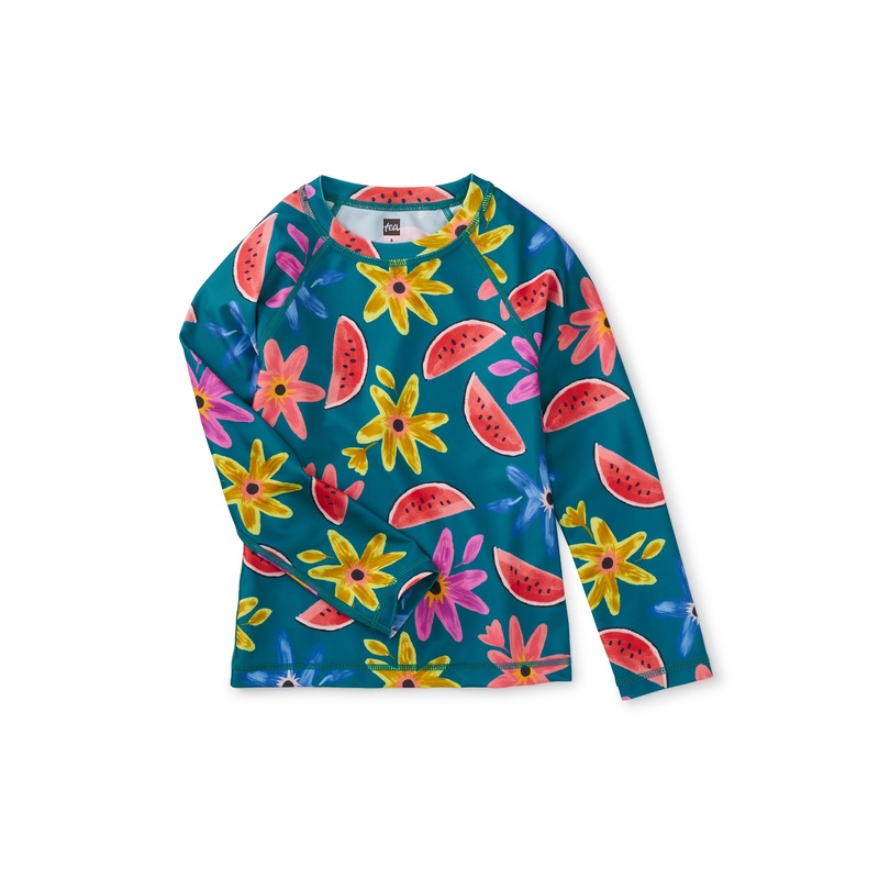 TEA LONG SLEEVE RASH GUARD – WATERMELON FLORAL