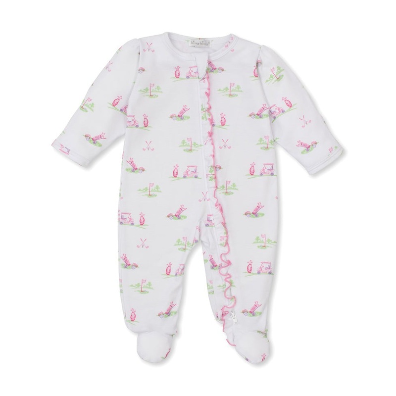 Fairway Foursome Pink Zip Footie