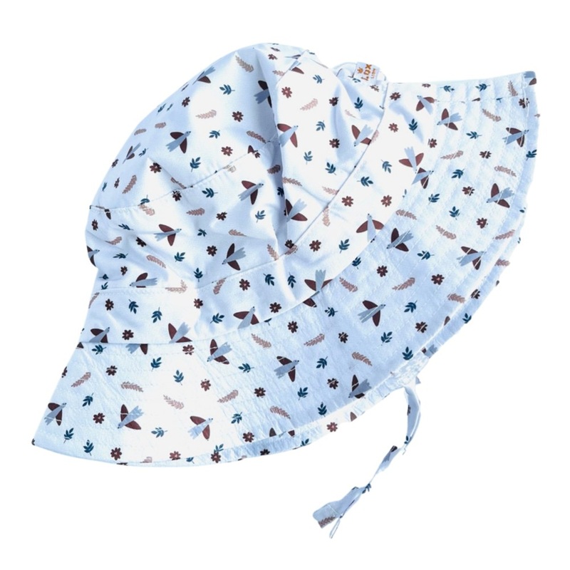 Lox Lion Baskatong Baby Summer Bucket Hat – Birds (Small, 6-12 Months)