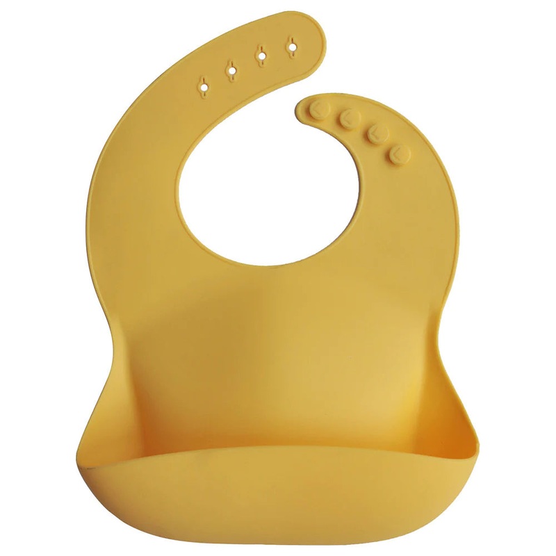 Silicone Baby Bib – Mineral Yellow