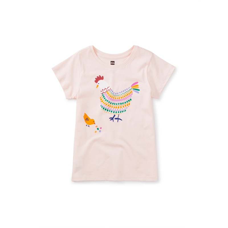 TEA RAINBOW CHICKEN GRAPHIC TEE – CREOLE PINK