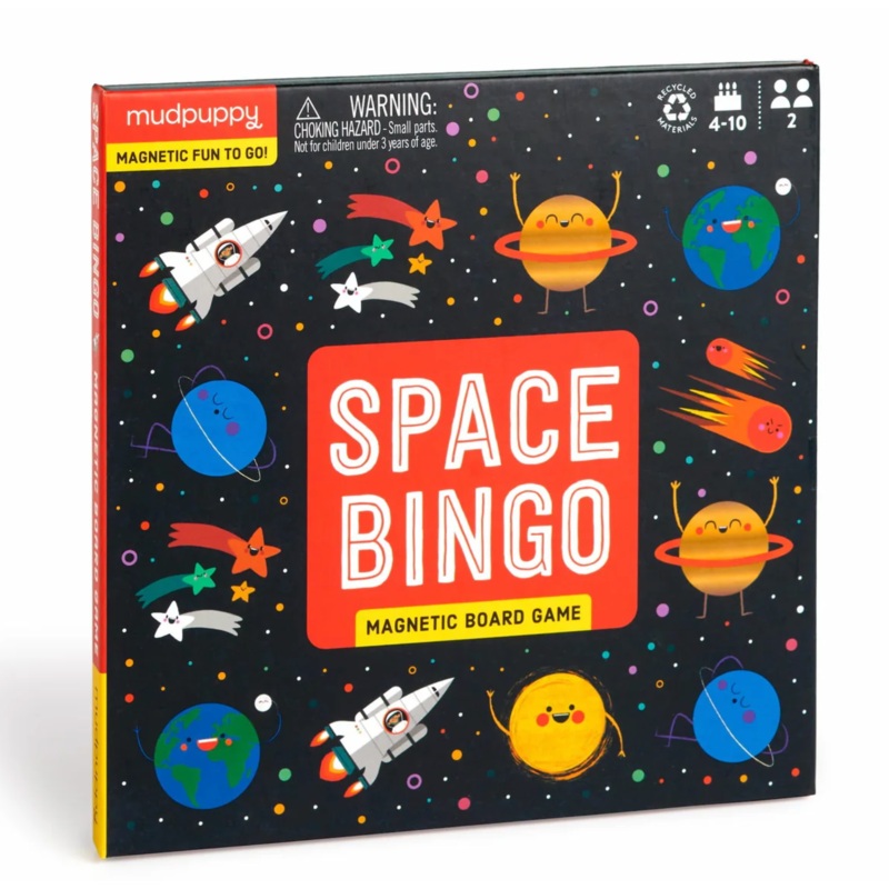 MUDPUPPY SPACE BINGO MAGNETIC BOARD GAME