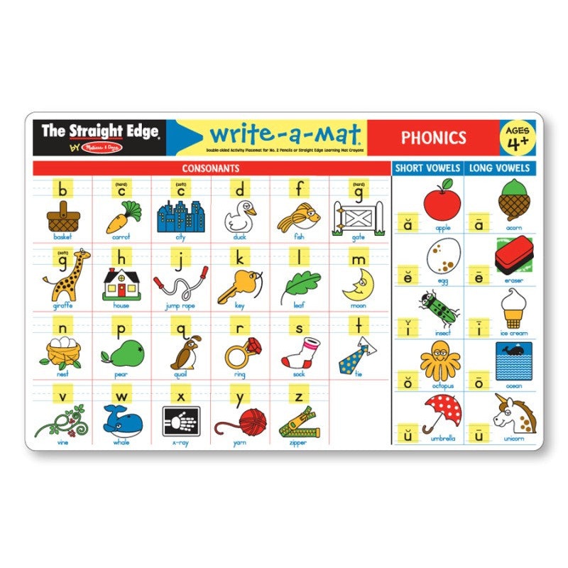 Melissa & Doug PHONICS WRITE-A-MAT (BUNDLE OF 6)