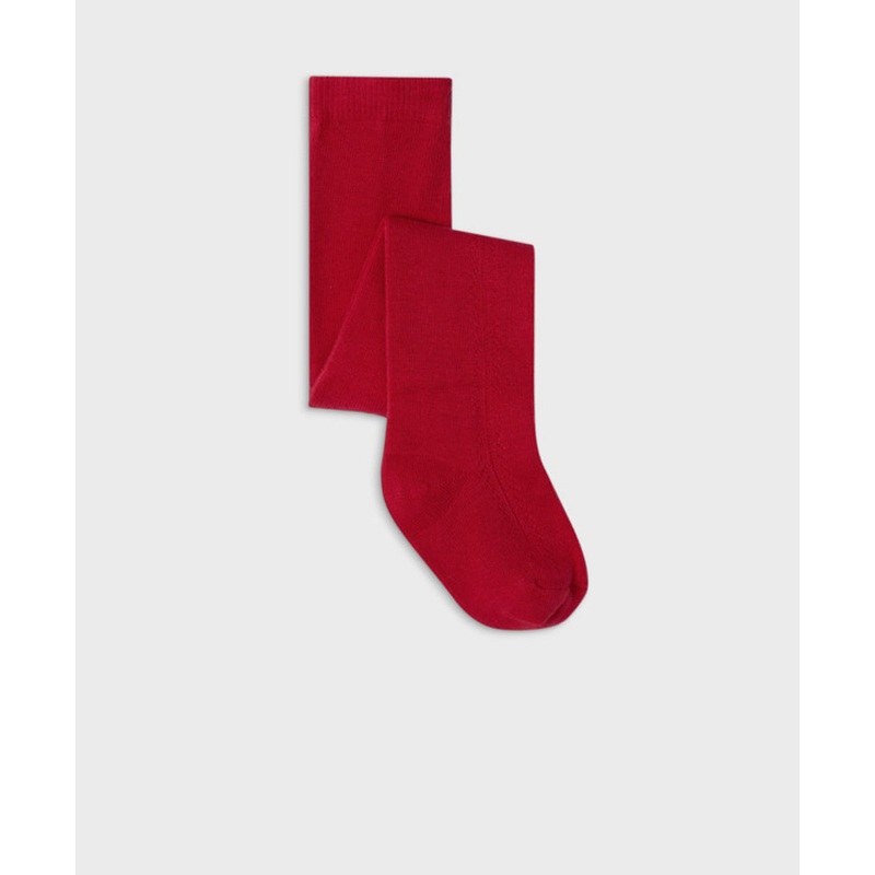 SIDED OPENWORK TIGHTS – RED