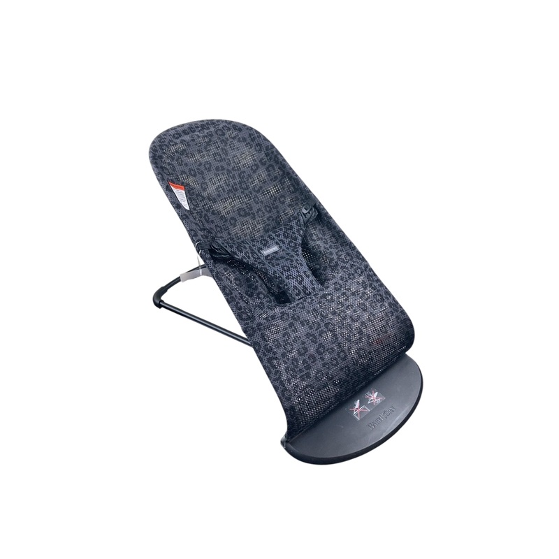 BabyBjorn Bouncer Bliss, Anthracite/Leopard Mesh, Black Frame