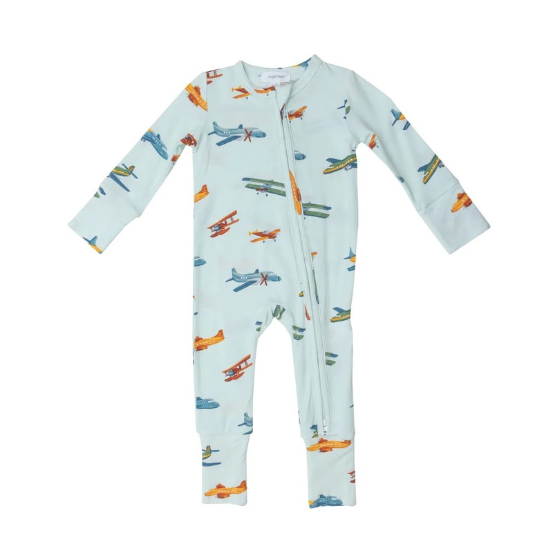 Bamboo Zipper Romper – Airplanes