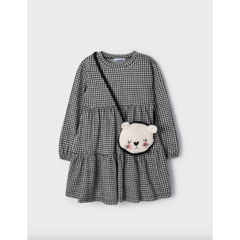 MAYORAL GINGHAM DRESS WITH BAG