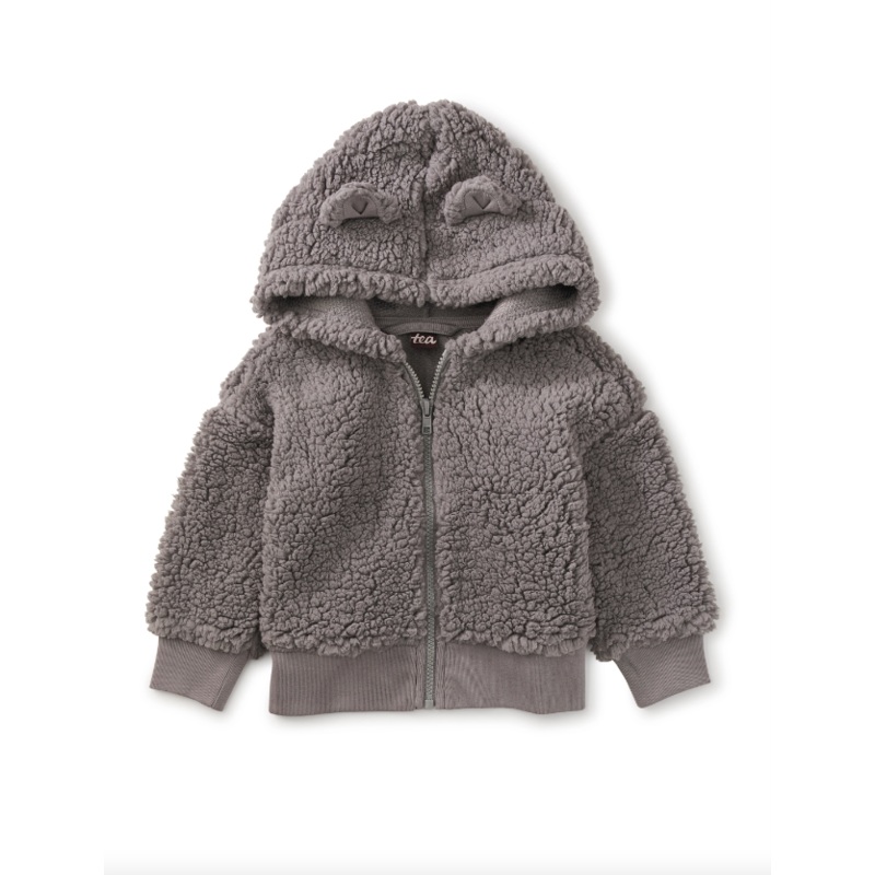 TEA BEAR EARS SHERPA BABY HOODIE